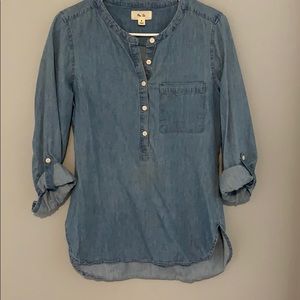 Chambray long sleeve shirt